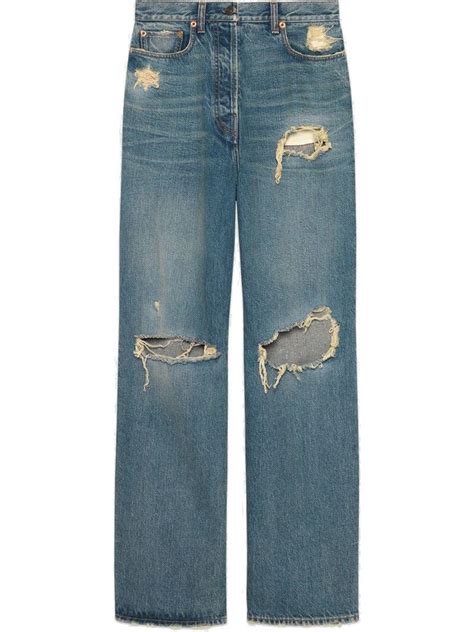 blue jeans gucci|gucci distressed jeans.